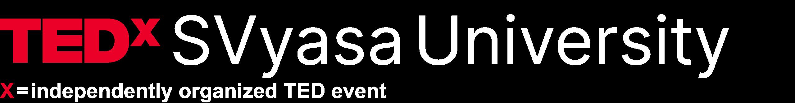 TEDx SVyasa University logo